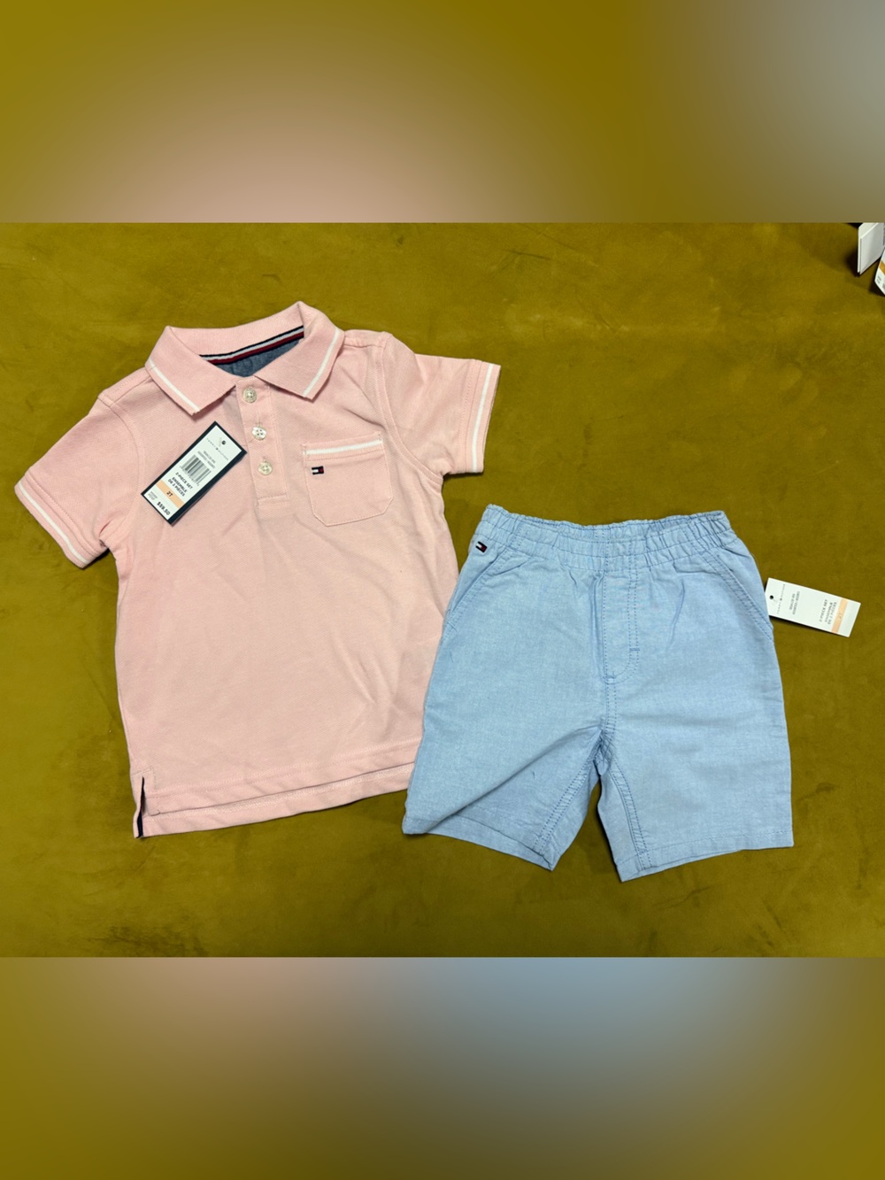 Tommy Hilfiger Toddler 2T Pink Polo Shorts Set